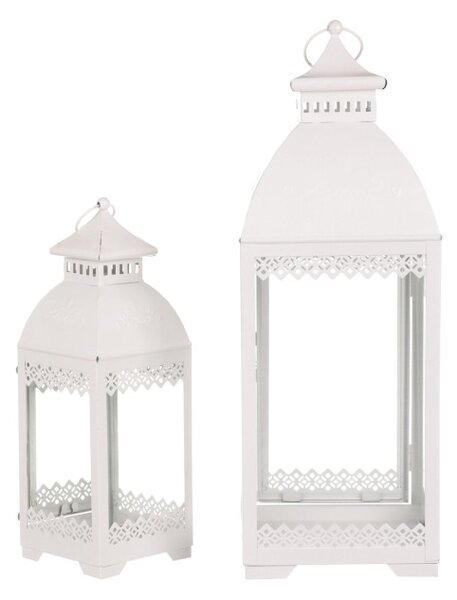 Set dvoch lampášov biely JL343 (2 ks)