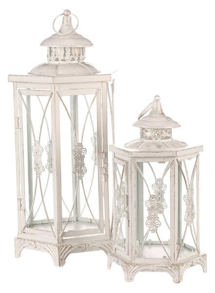 Set dvoch lampášov biely LUC304 (2 ks)