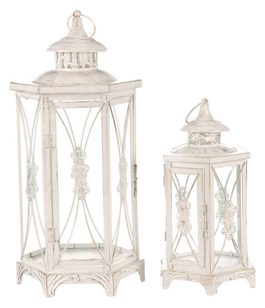 Set dvoch lampášov biely LUC304 (2 ks)