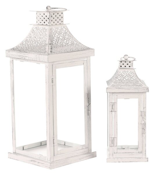 Set dvoch lampášov biely LUC305 (2 ks)