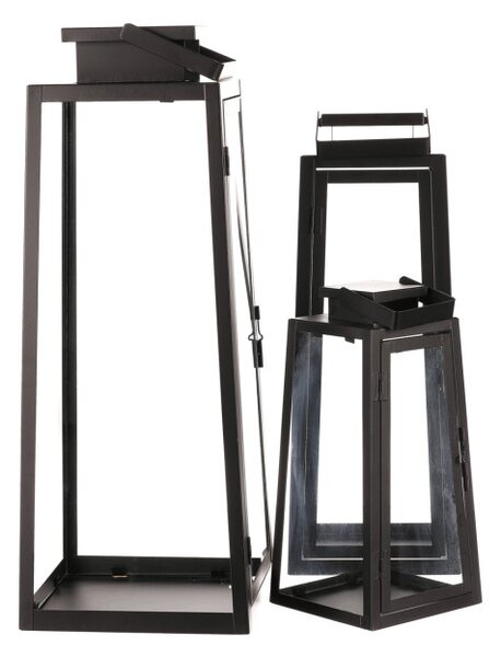 Set troch lampášov čierny LUC302 (3 ks)