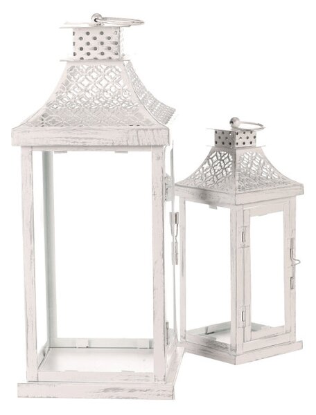 Set dvoch lampášov biely LUC305 (2 ks)