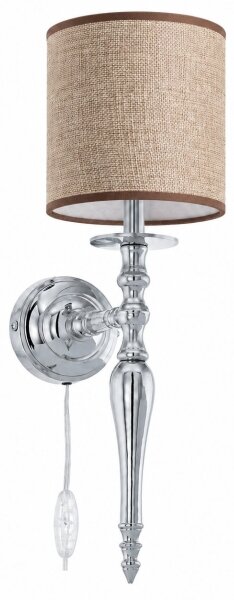 BRILAGI - Nástenná lampa NUBILA 1xE27/60W/230V lesklý chróm/hnedá