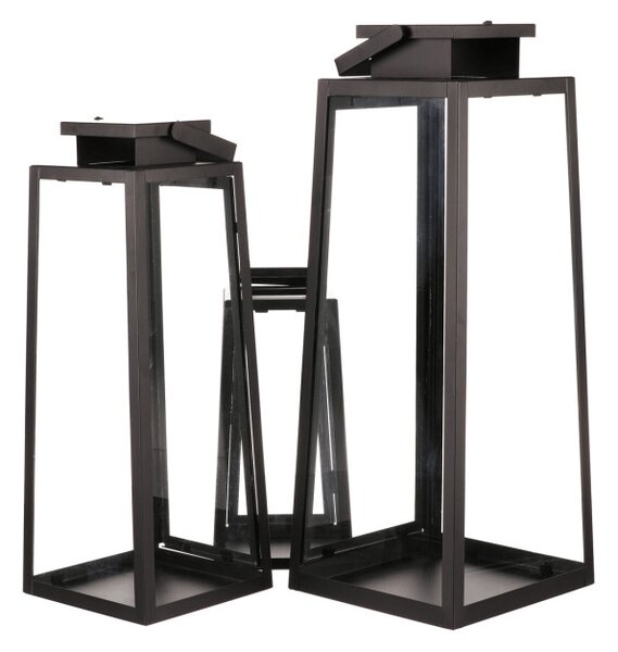 Set troch lampášov čierny LUC302 (3 ks)