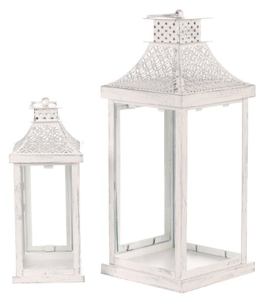 Set dvoch lampášov biely LUC305 (2 ks)