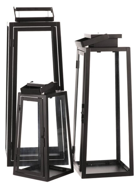 Set troch lampášov čierny LUC302 (3 ks)