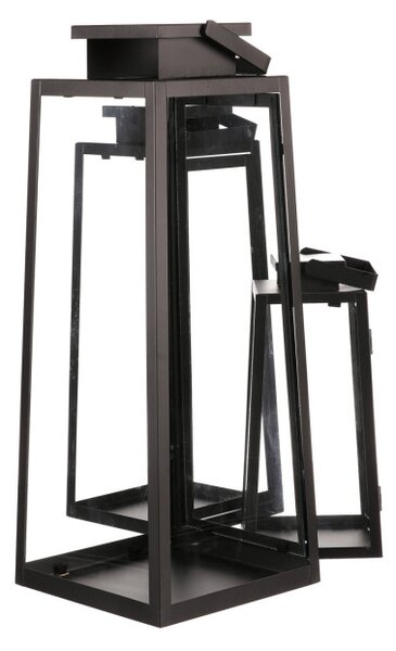 Set troch lampášov čierny LUC302 (3 ks)