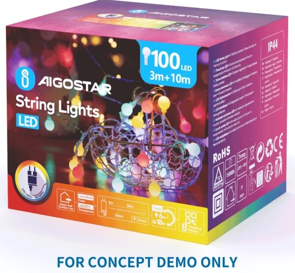 Aigostar - LED Vonkajšia dekorácia 468xLED 75 cm IP44 motýľ/modrá