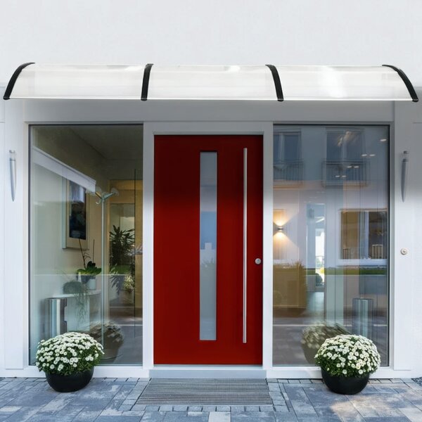 ModernHome Strieška nad dvere 120x100 cm, strecha, kryt, polykarbonát, polykarbonát