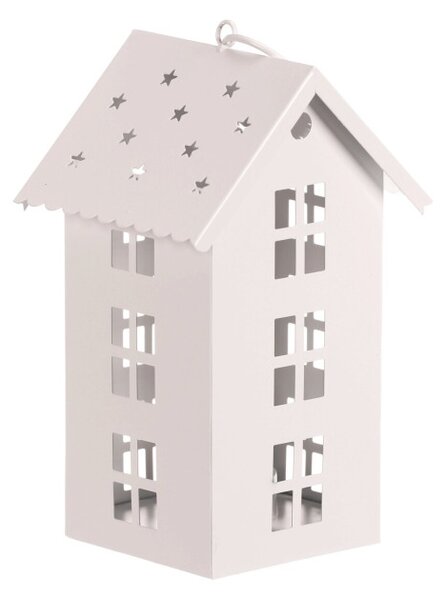 Lampáš domček s LED osvetlením biely LUC324-M