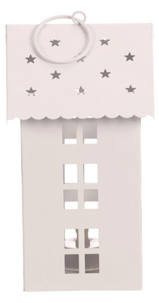 Lampáš domček s LED osvetlením biely LUC324-M