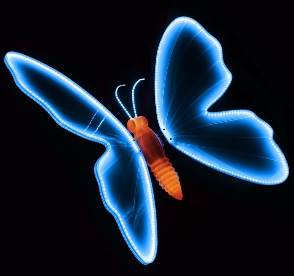 Aigostar - LED Vonkajšia dekorácia 468xLED 75 cm IP44 motýľ/modrá