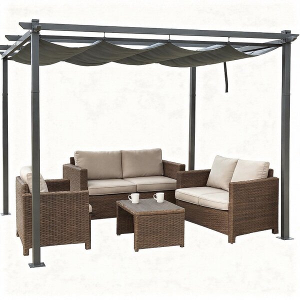 Záhradná pergola PERGO antracitová 300x400 cm