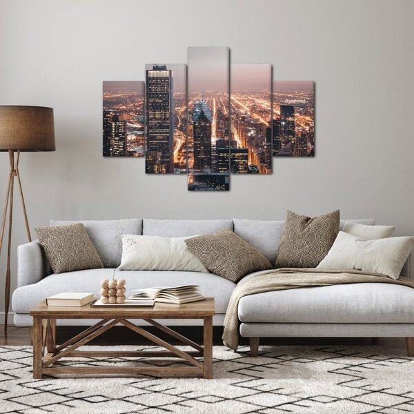 Obraz svietiacej metropoly (150x105 cm)