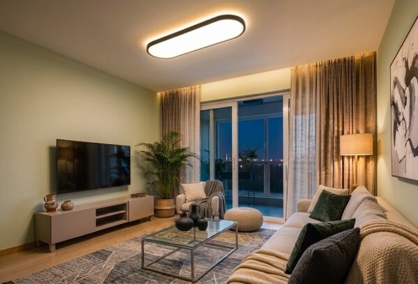 Top Light -LED Stropné prisadené závesné svietidlo OVAL LED/36W/230V 3000-6500K čierna+DO