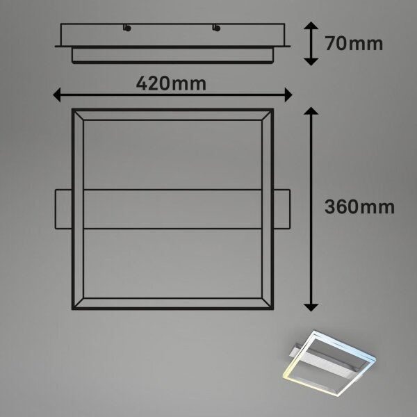 Briloner 3760-019-LED Stmievateľné stropné svietidlo FRAME LED/23W/230V 2700-6500K 42x36 cm+DO