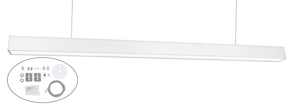 Top Light - LED Stropné prisadené závesné svietidlo HORIZON LED/40W/230V biela