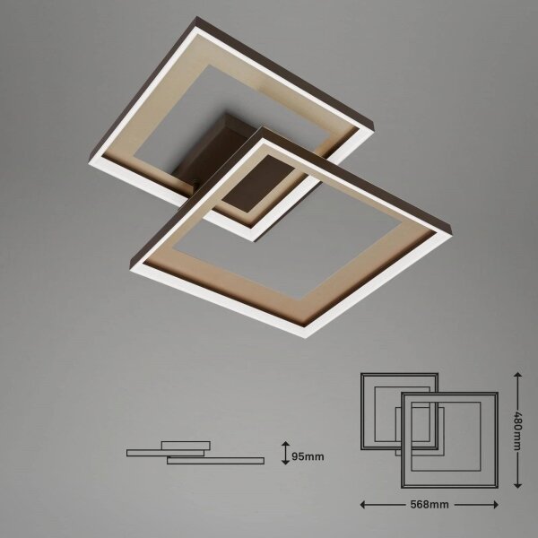 Briloner 3567-017 -LED stmievateľné stropné svietidlo LED/25W/230V 3000-6500K 56,8x48cm+DO