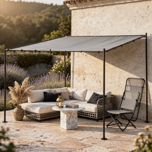 Záhradná pergola NOVA antracitová 300x300 cm
