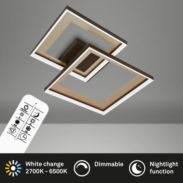Briloner 3567-017 -LED stmievateľné stropné svietidlo LED/25W/230V 3000-6500K 56,8x48cm+DO
