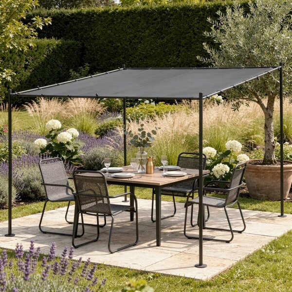 Záhradná pergola NOVA antracitová 300x300 cm