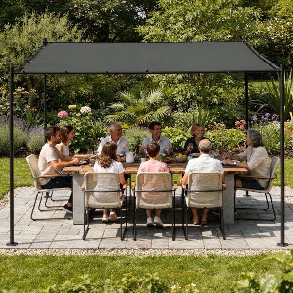 Záhradná pergola NOVA antracitová 300x300 cm