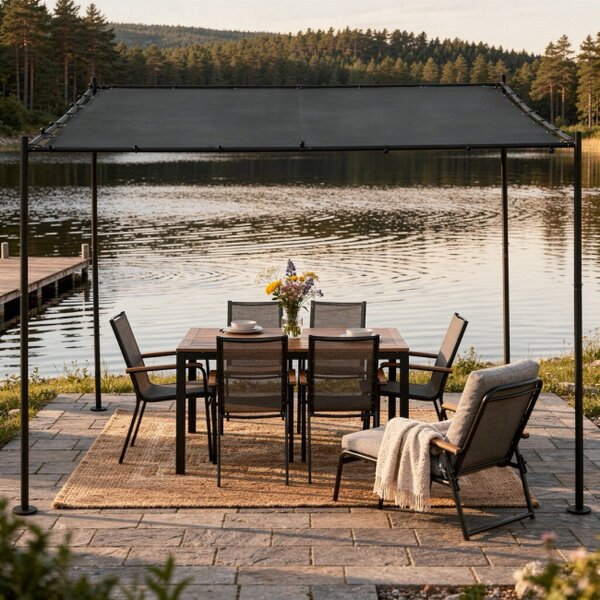 Záhradná pergola NOVA antracitová 300x300 cm
