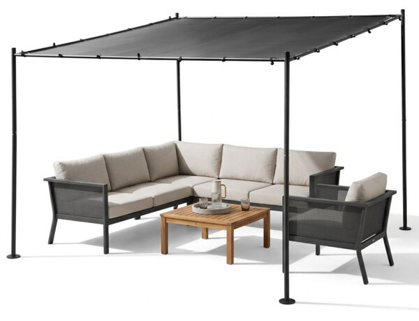Záhradná pergola NOVA antracitová 300x300 cm