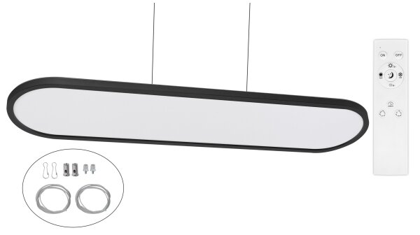 Top Light -LED Stropné prisadené závesné svietidlo OVAL LED/36W/230V 3000-6500K čierna+DO
