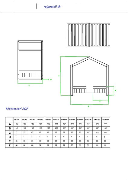 Posteľ MONTESSORI ADP