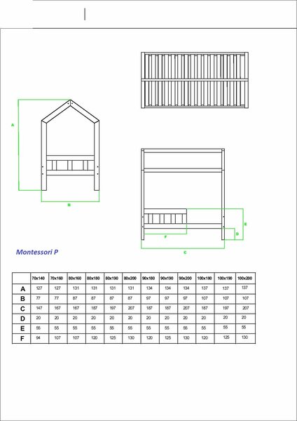 Posteľ MONTESSORI P