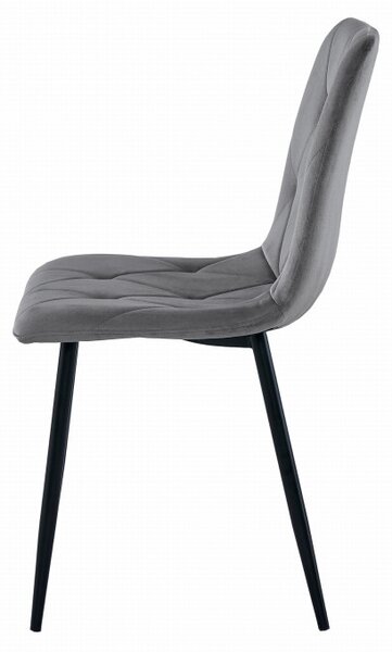 Jedálenský stôl 120×80 cm Craft čierny, so štyrmi stoličkami LIBRA sivé