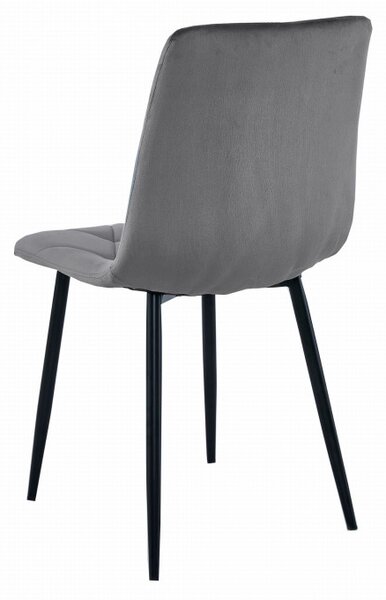 Jedálenský stôl 120×80 cm Craft čierny, so štyrmi stoličkami LIBRA sivé