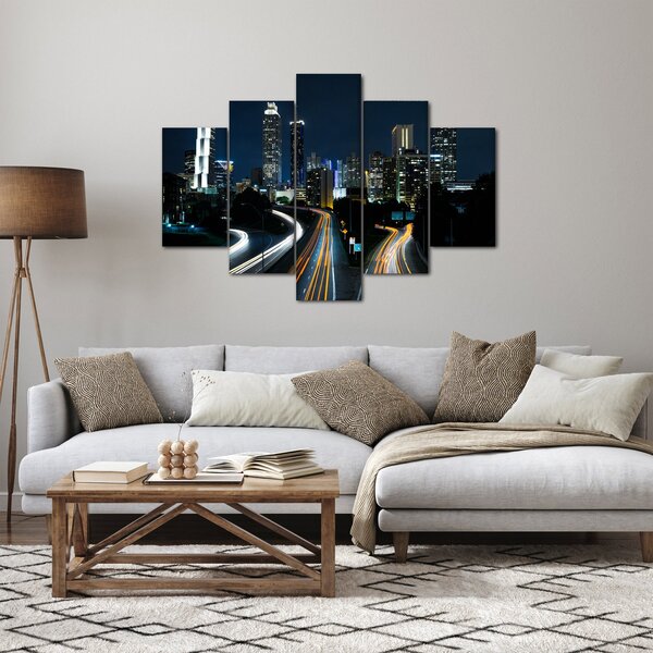 Obraz nočnej metropoly (150x105 cm)