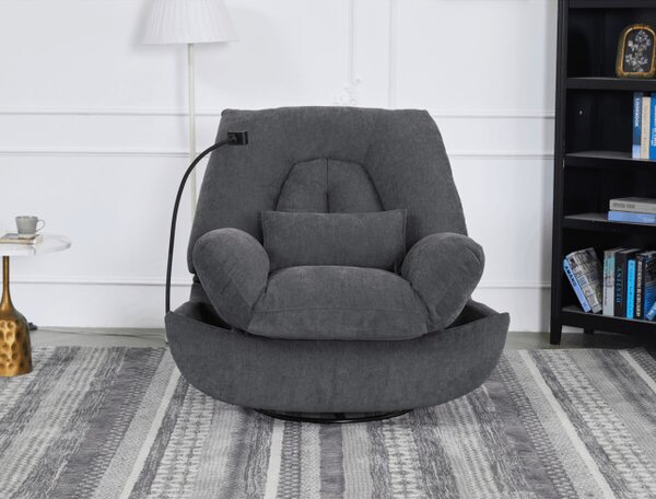 Polohovacie kreslo sivé, elektrické TV-7089 GREY2