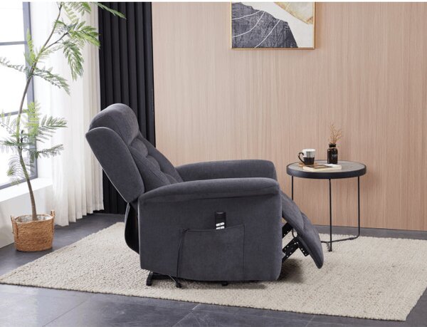 Polohovacie kreslo sivé, elektrické TV-7072 GREY2