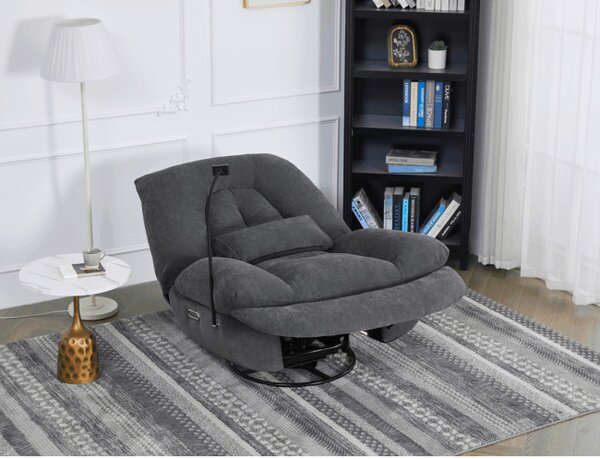 Polohovacie kreslo sivé, elektrické TV-7089 GREY2