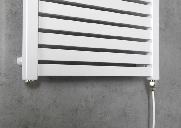 Aqualine Aqualine, TONDI-E elektrické vykurovacie teleso, rovné, 450x970 mm, 300 W, biela, DE450T