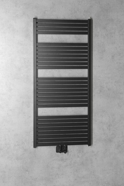 Aqualine Aqualine, TONDI vykurovacie teleso 600x1330 mm, stredové pripojenie, čierna matná, DT486T