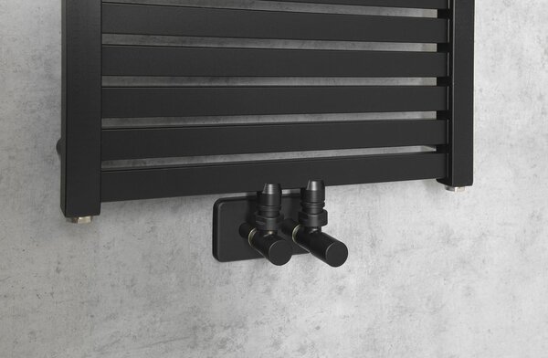 Aqualine Aqualine, TONDI vykurovacie teleso 450x1330 mm, stredové pripojenie, čierna matná, DT476T