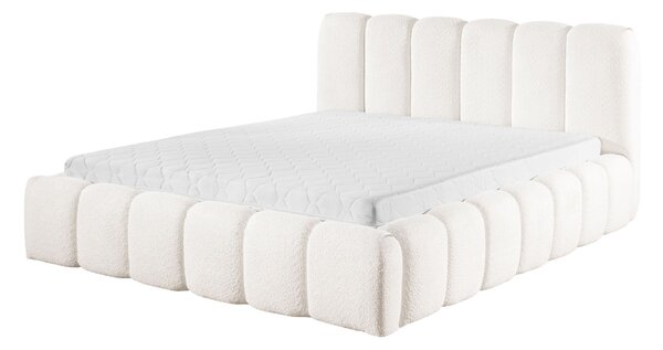 Čalúnená jednolôžková posteľ Micandi 120x200- biela