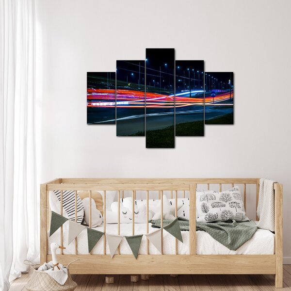 Obraz nočného mesta (150x105 cm)