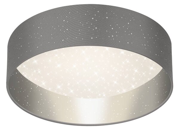 Stropné svietidlo LED Maila, dekor hviezda, sivá/strieborná