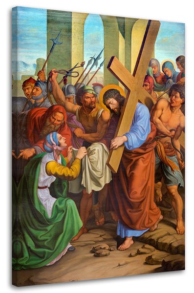 Obraz na plátne Ježiš a Veronika: krížová cesta Viedeň Rozmery: 40 x 60 cm