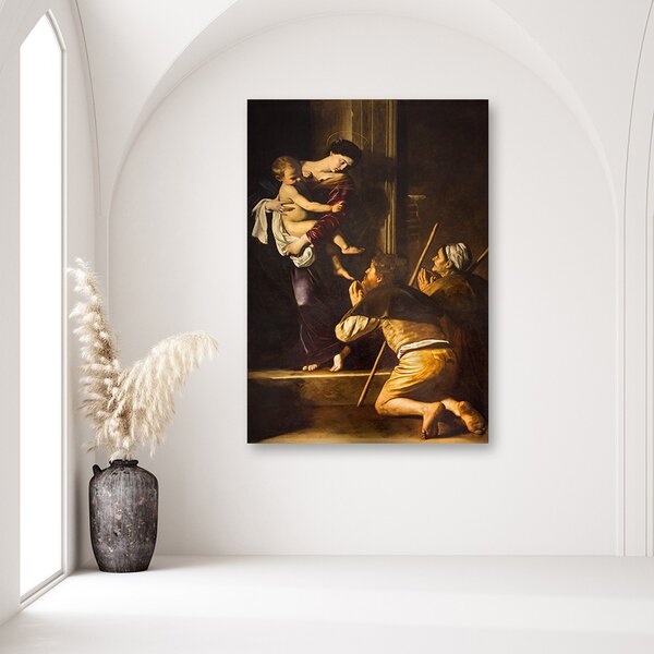 Obraz na plátne Michelangelo Merisi da Caravaggio, Madona loretánska a pútnici, Rím Rozmery: 40 x 60 cm