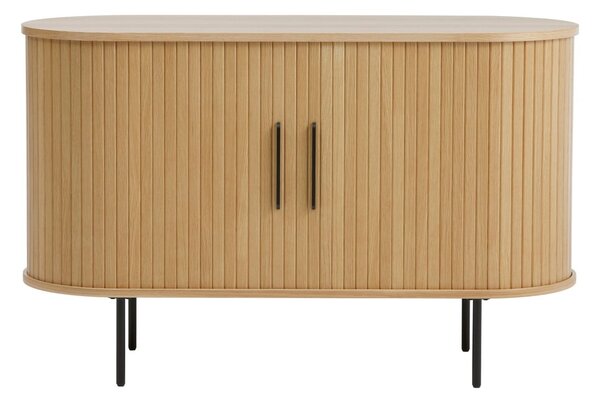 Komoda v dekore duba s posuvnými dverami v prírodnej farbe 120x76x45 cm Nola – Unique Furniture