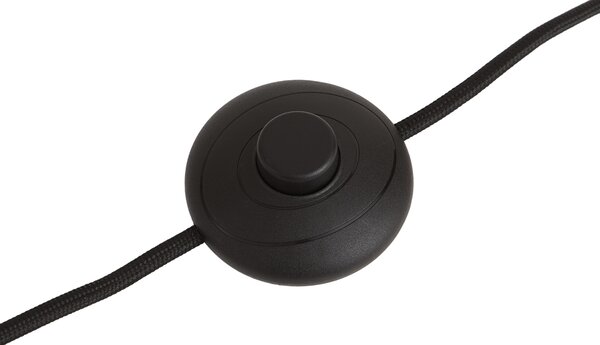 Japandi stojaca lampa hnedá látka Teddy 2-svetelná - Trompet