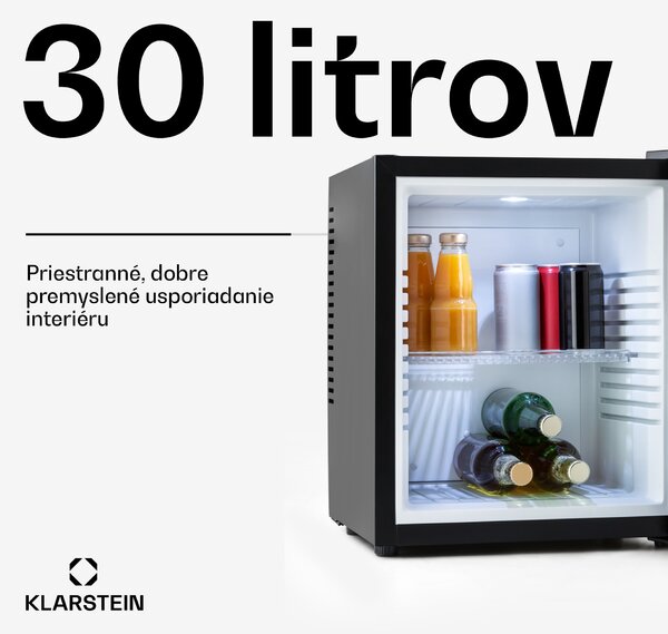 Klarstein MKS-11, chladnička, 30 l, 25 dB, čierna
