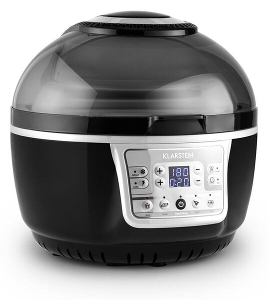 Klarstein VitAir Turbo, teplovzdušná fritéza, 1400 W, 10 L, sivo-čierna