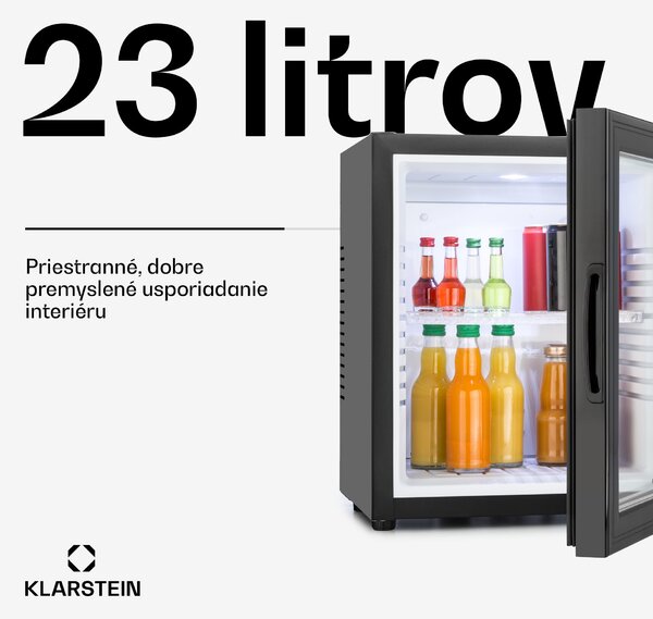 Klarstein Brooklyn, chladnička, 23 l, 23 dB, čierna